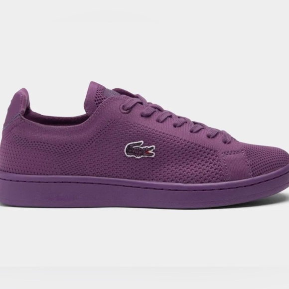 Lacoste Purple Carnaby Piqué Sneakers in Size 7.5 - Picture 3 of 7
